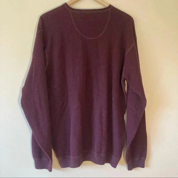Tommy Bahama cotton wool  burgundy v neck sweater - Picture 3 of 4